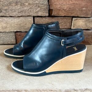 Camper sz 39(8.5-9) blue wedge open toe shoes